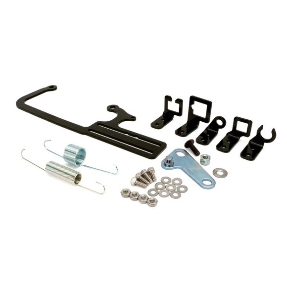 Support de Câble d'Accélérateur Rapide 304147 EZ-EFI; pour Utilisation avec Corps d'Accélérateur Rapide 4150; Réglable; Accepte Câble d'Accélérateur/trans Kickdown; Revêtement en Poudre Noir; Acier