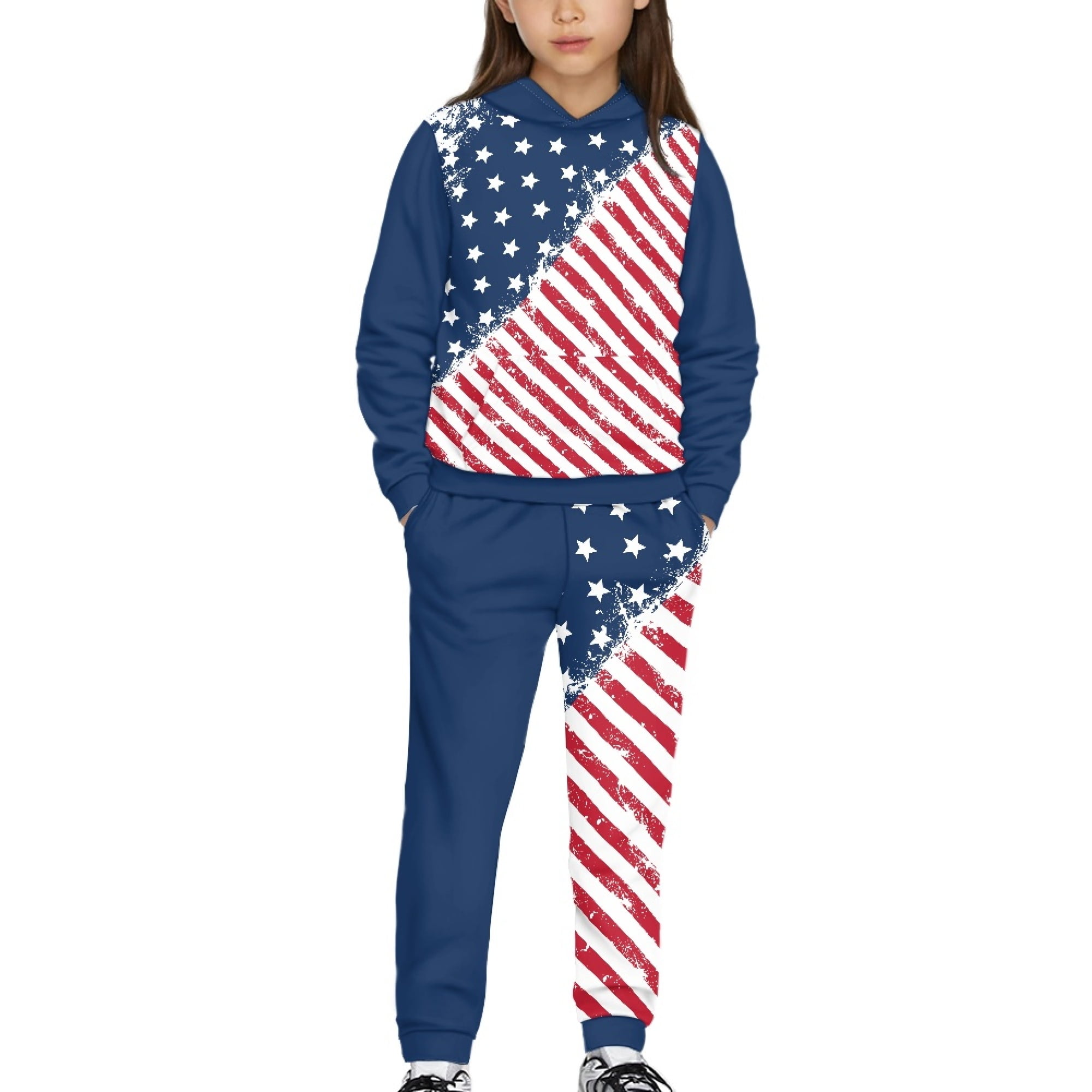 DISNIMO Galaxy Wolf Hoodie Boys Pull Over Hoodies Size 10-12