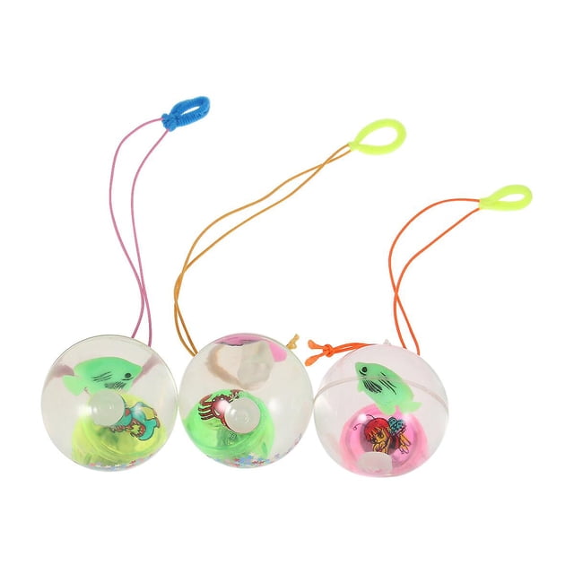 3 Pcs Kids Playset Fitness Equipment Flashing Ball Toy Bouncy Ball Bouncing Ball