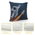 thumbnail image 4 of Shiartex Throw Pillow Covers Astronaut Colorful Planets Rocket Square Pillowcases for Home Decor Sofa Car Bedroom Starry Sky Background Cartoon Painting Pillow Cases, 4 of 5