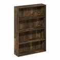 thumbnail image 5 of Furinno Basic 4-Tier Open Shelf Bookcase, Bookshelf, Storage Organizer, 6 x 24 x 35, Amber Pine, 5 of 6