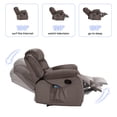 thumbnail image 5 of LOMAN KEVER Massage Heated Recliner Chair, 35" Width Recliner Sofa Chair, Living Room Chairs Manual Recliner Chair Home Theater Seating (Velvet, Brown), 5 of 7