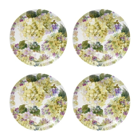 - Better Homes & Gardens Outdoor Melamine Hydrangea Green Dinner Plate, Set of 4