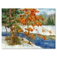 thumbnail image 2 of Designart Stream In The Winter Forest I Canvas Wall Art, 2 of 4