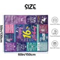 thumbnail image 6 of 16th Birthday Gifts for Girls, Sweet 16 Blanket Birthday Gifts for 16 Year Old Girls, 16 Year Old Girl Gifts for Daughter Sister Niece Teenager, Happy 16th Blanket 16th Birthday Presents, 60x50 Inch, 6 of 6
