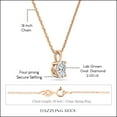 thumbnail image 5 of Dazzlingrock Collection IGI Certified 2.00 Cttw Oval Solitaire Lab Grown White Diamond 4 Prong Pendant Necklace with 18 inch Gold Chain for Women in 18K Solid Rose Gold, 5 of 6