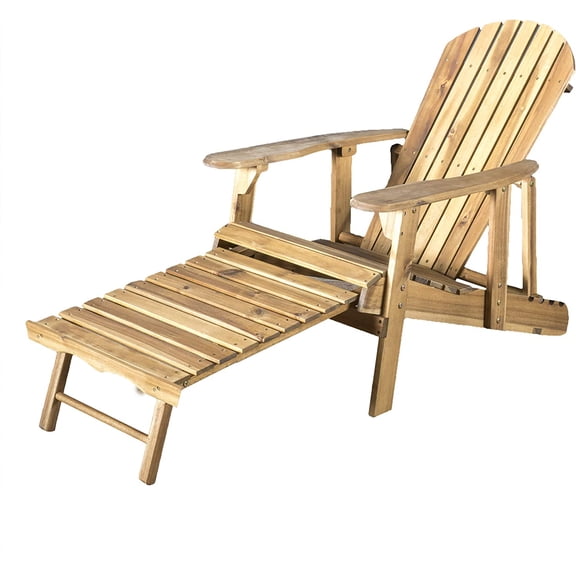 Christopher Knight Home Hayle Reclining Wood Adirondack Chair with Footrest, Grey