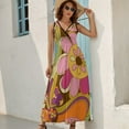 thumbnail image 2 of Nostalgic Vintage Floral Sleeveless Dress Female Clothing Dress Women Summer 2025 Dress, 2 of 7