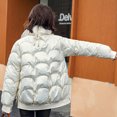 thumbnail image 5 of Hvyesh Women's Puffer Jacket Thickened Winter Shiny Coat Warm Stand Collar Zip Up Jacket Ski Bubble Coat, 5 of 6