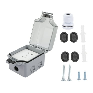 Raindrops 1 Set Weatherproof Outdoor Electrical Box Wall Outlet with Cover 5 Hole