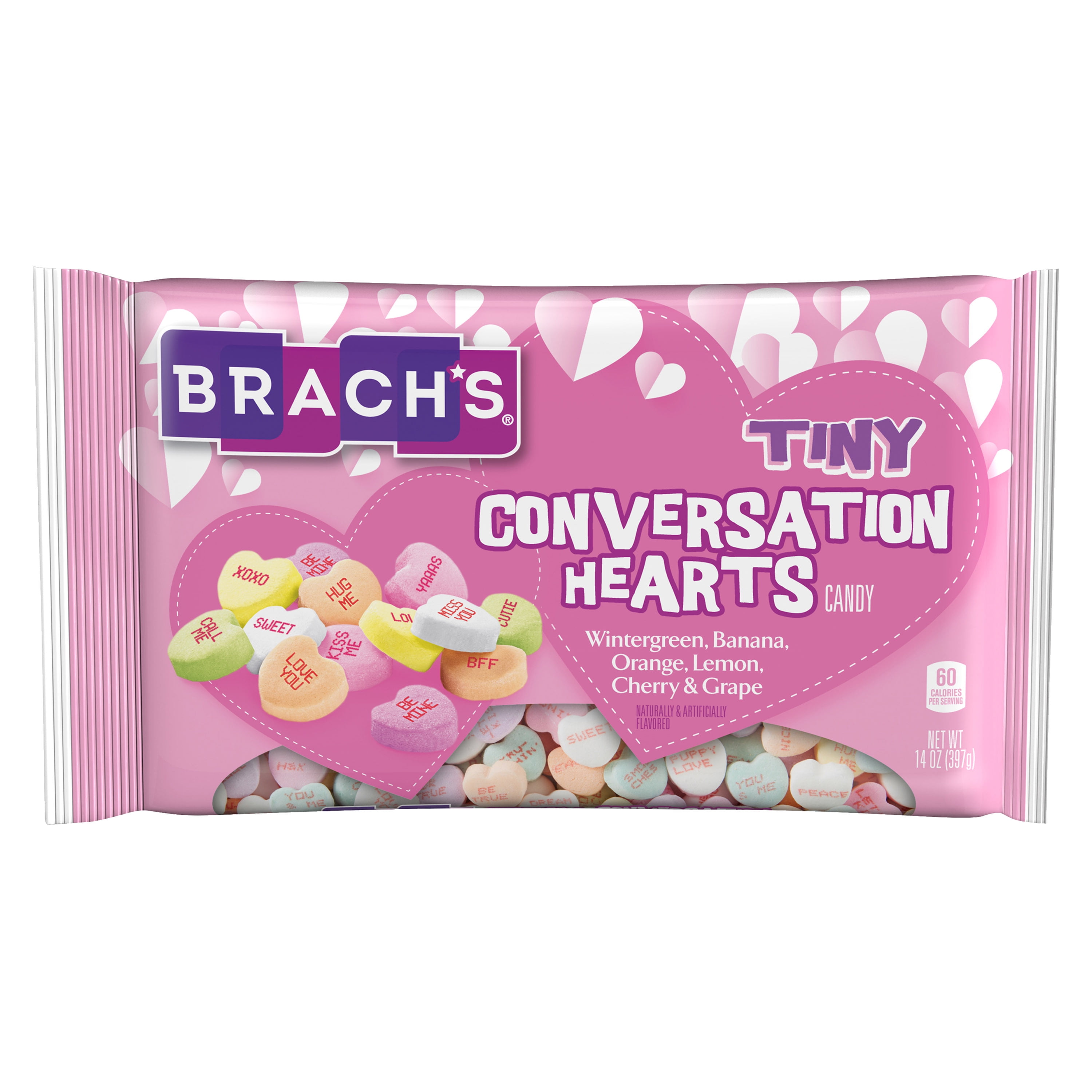 Brach's Valentine's Day Tiny Conversation Hearts Classic Flavors, 14 oz Bag