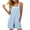 Light Blue, variant on Womens Summer Casual Sleeveless Romper Loose Crew Neck Shorts Lounge Overalls Jumpsuit with Pockets Light Blue S(S)