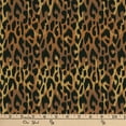 thumbnail image 2 of David Textiles 58" Poly-Spandex Leopard Fabric By the Yard, Brown|Black, 2 of 3
