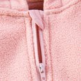 thumbnail image 5 of Infant Baby Girls Fleece Hooded Jacket Toddler Outerwear Coat Full Zip Hoodies Warm Fall Winter Clothes, 5 of 7