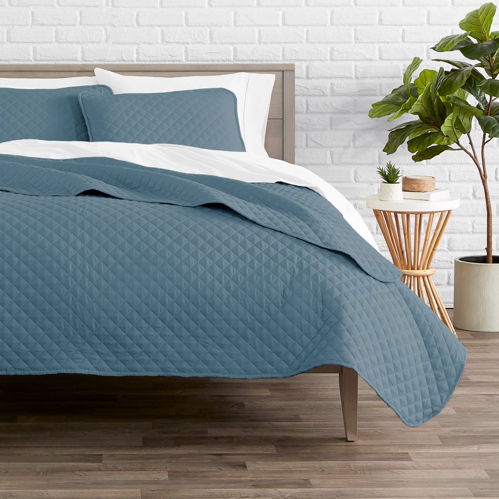 Bare Home Premium Diamond Stitched 3 Piece Coverlet Set UltraSoft Luxurious Lightweight All