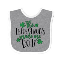 Inktastic St. Patrick's Day the Leprechauns Made Me Do It Boys or Girls Baby Bib