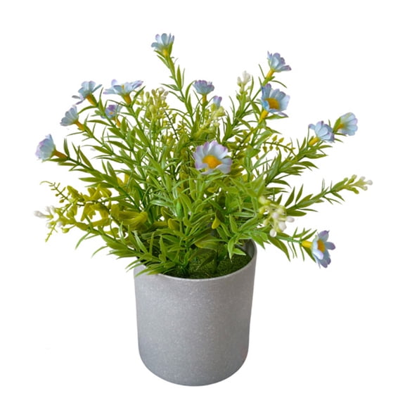 Ruanlalo Potted Artificial Flower Spring Fake Wildflowers in Vase Small Realistic Faux Flower Decor for Wedding Bouquets Party Centerpieces