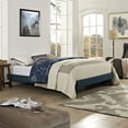 thumbnail image 5 of Platform Bed Frame, Queen, Azure Blue, Fabric, Hotel Bedroom, Modern Contemporary, HB38038, 5 of 5