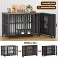 thumbnail image 2 of POAO 41"Dog Crate Furniture Foldable,No Assembly Dog Kennel Indoor for Large Dog(40-65 lbs),Dog Cage with Adjustable Bowls &Name Tag,End Table, 2 of 8