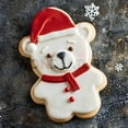 thumbnail image 2 of Christmas Bear Wearing Santa Hat Cookie Cutter 4 Inch Made in USA by WONDERTORY, 2 of 8