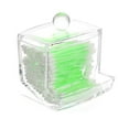 thumbnail image 3 of Acrylic Cosmetic Cotton Swab Holder Organizer - Cotton Ball Storage Boxes - Cosmetic Makeup Stick Box - Exquisite Crystal Clear Workbox Container (Storage Box Only), 3 of 5