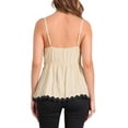 thumbnail image 3 of TOPS PEPLUM CON TIRANTES AJUSTABLES SIN MANGAS DE VERANO PARA MUJER INSPIRE CHIC M ALBARICOQUE, 3 of 6