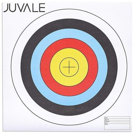 Juvale 30-Pack Paper Bullseye 5 Ring Shooting Targets for Archery and Gun Range, 17.5