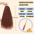 thumbnail image 3 of Goddess Box Braids Crochet Hair 8 Packs 18 Inch Boho Crochet Braids for Black Women Synthetic Pre-looped Bohemian Crochet Box Braids With Curly Ends (350# 18 Inch), 3 of 13