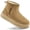 Khaki, variant on Ecetana Snow Boots for Women Winter Warm Ankle Boots Cozy Short Bootie With Side Zipper