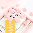 thumbnail image 2 of Clearance! Delayuji Home Decor 10 Pink Heart Plastic Peg Paper Clips Holder Craft Message Photo Memo Note Pink, 2 of 4