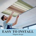 thumbnail image 6 of Sage Green Fluorescent Light Covers, Farmhouse Wood Grain Vintage Brown Striped Magnetic Light Covers for Ceiling Lights, Fluorescent Ceiling Shade Filters for Classroom Bedroom Office 4x2Ft x 4PCS, 6 of 8