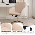 thumbnail image 5 of New Criss Cross Chair Legged Office Wide Comfy Desk Seat, Computer Task Seating, Swivel Vanity Home Height Adjustable, 5 of 7