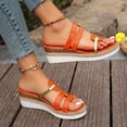 thumbnail image 5 of Leozcaa Wedge Sandals for Women Dressy Comfortable Summer Platform Causal Walking Casual Slip on Shoes, 5 of 7