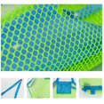 thumbnail image 3 of Bolsa de malla para juguetes de playa, red de almacenamiento para juguetes y toallas, para guardar la arena de los juguetes, 45 x 30 x 45 cm, malla verde y correas azules, 3 of 5