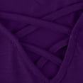 thumbnail image 6 of HIMIWAY Summer Dresses for Women 2023 Women's Fashion Summer Mini Sleeveless V-neck Cross Hollowed Out with Belt Dress Purple M, 6 of 6