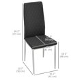 thumbnail image 3 of HOMCOM Set of a Dining Chairs Upholstery Seat with Steel Legs, 3 of 10