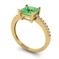 thumbnail image 2 of Clara Pucci 14K Yellow Gold 1.62ct Green Solitaire with Accents Ring, 2 of 8