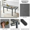 thumbnail image 4 of M optimized Expandable Dining Table, Kitchen Table with Steel Support Legs, Ceramic Desktop, Metal Legs, Modern Dining Table for Living Room, Dining Room, Restaurant, 4 of 7