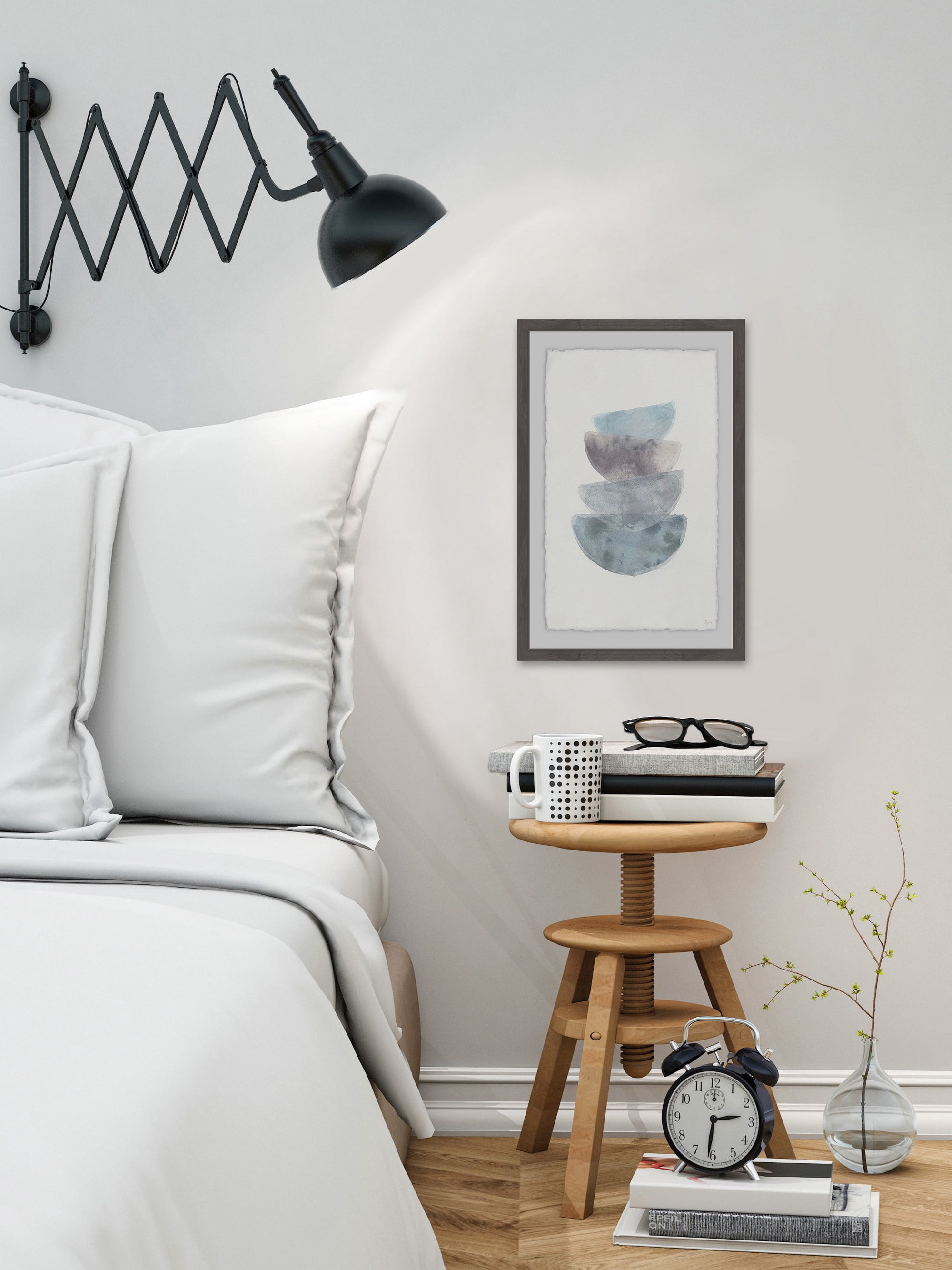 Dark Blotches Framed Painting Print