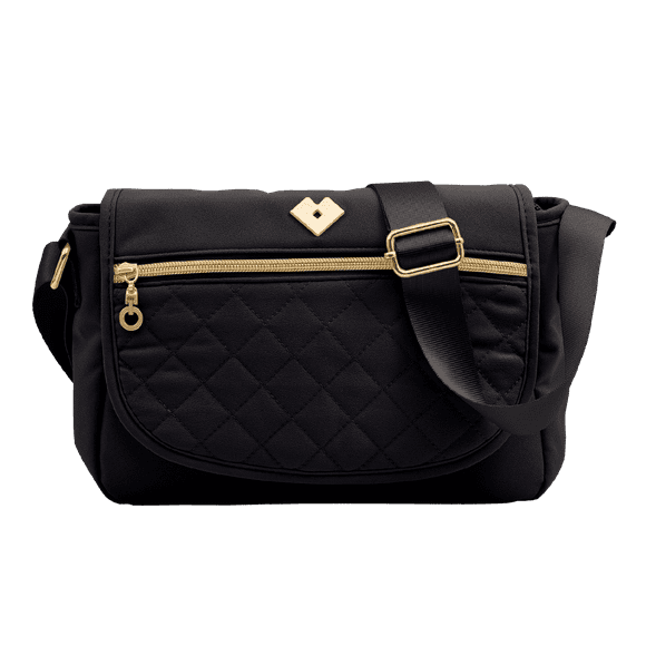 Bolsa Crossbody de Mujer LuckyLy, Bandolera tipo Mensajero, Modelo Arya negro UNITALLA