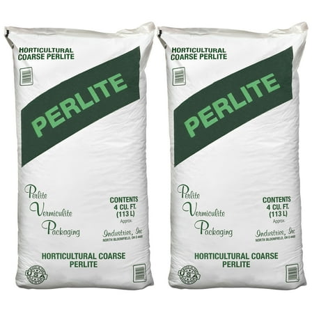 PVP Industries 2 Pack Organic Coarse Perlite Planting Soil Additive, 4 cu ft, White
