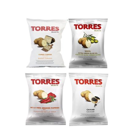 Torres Spanish Potato Chips Patatas Fritas Variety Pack Made in Barcelona, Spain (Sabores 2, 4)