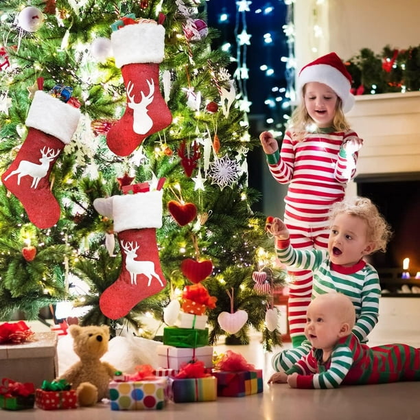 Décoration De Noël En Bois Sapin Et Voiture Xmas Tradi - Rouge