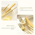 thumbnail image 7 of Astercook 49-Pieces Gold Silverware Set with Steak Knives for 8 - Great Food-Grade Stainless Steel Flatware Set, Mirror-polished Cutlery Utensil Sets, Ideal for Home Restaurant & Banquet Use, Gold, 7 of 7