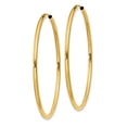 thumbnail image 2 of 14k Yellow Gold Round Endless 2mm Hoop Earrings, 2 of 7