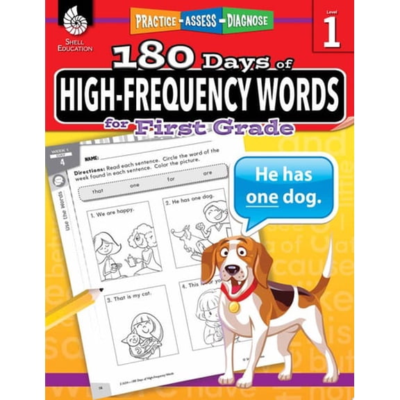 Pre-Owned 180 Days(tm) High-Frequency Words for First Grade: Practice, Assess, Diagnose (Paperback) 1425816347 9781425816346