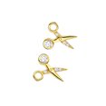 thumbnail image 2 of Jumpingount 1 par de pendientes de tijera para mujer, pendientes de decoración de diamantes de imitación, pendientes de aleación para novia, joyería Ropa, zapatos y accesorios Miscelánea Oro Jumpingount AP013907-01, 2 of 6