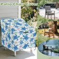 thumbnail image 3 of Renewold Outdoor Patio Chair Covers Dust Proof Water Resistant Swivel Lounge Chair Covers for 4-6 Stackable Dining Chairs Fits up to 38"W x 38"D x 36"H, Sea Turtle Starfish Blue, 3 of 7