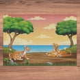 thumbnail image 5 of Ambesonne Leopard Jigsaw Puzzle Durable Cardboard, Happy Little Wild Cats Art, 1000 pcs, Fern Green Pale Vermilion, 5 of 5