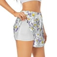 thumbnail image 2 of Bixox Women's Daisies Flowers pattern 2 in 1 Running Shorts - Lightweight Athletic Workout Gym Yoga Shorts Liner with Pockets - X-Large, 2 of 7